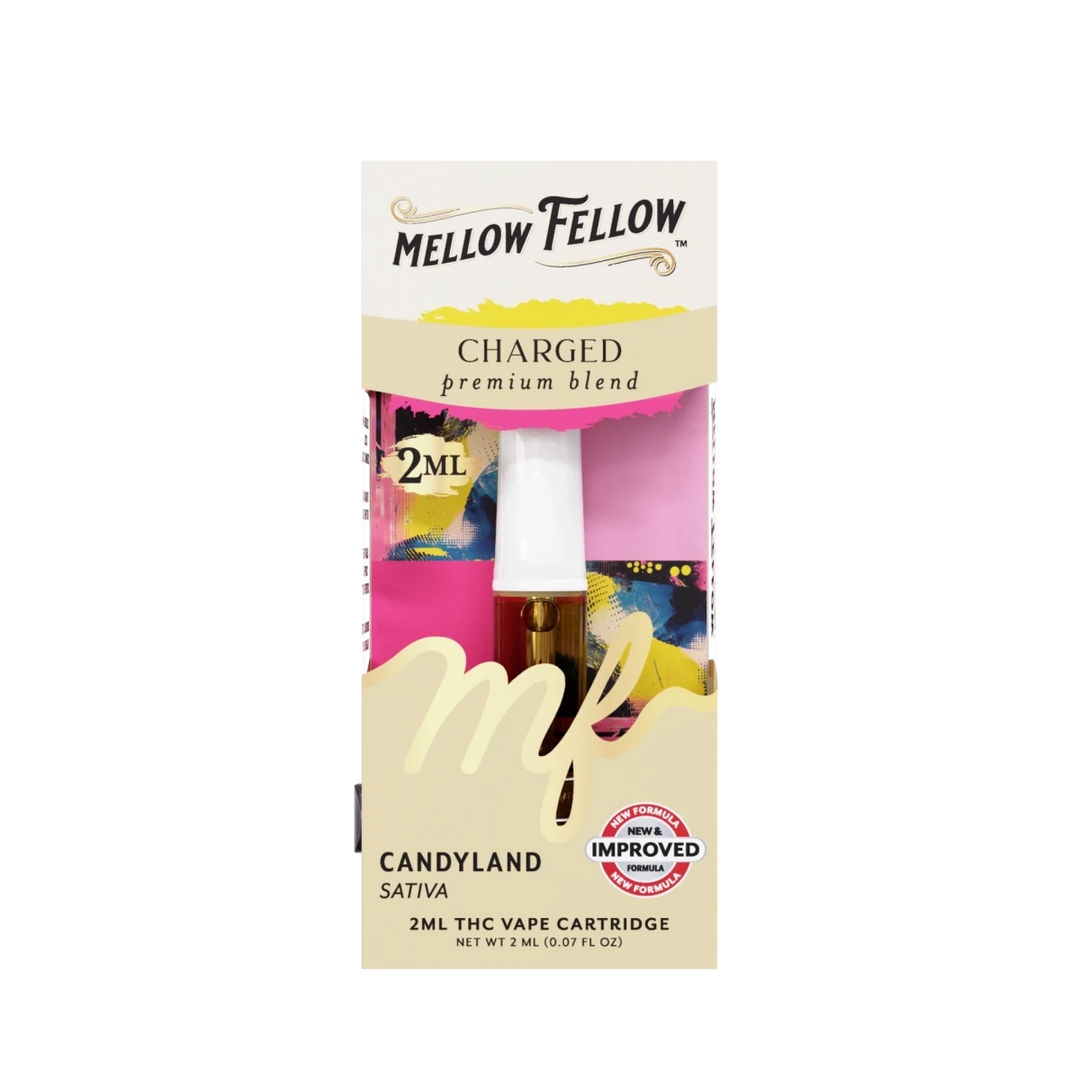 Charged Blend 2ml Vape Cartridge - Candyland (Sativa) - Mellow Fellow