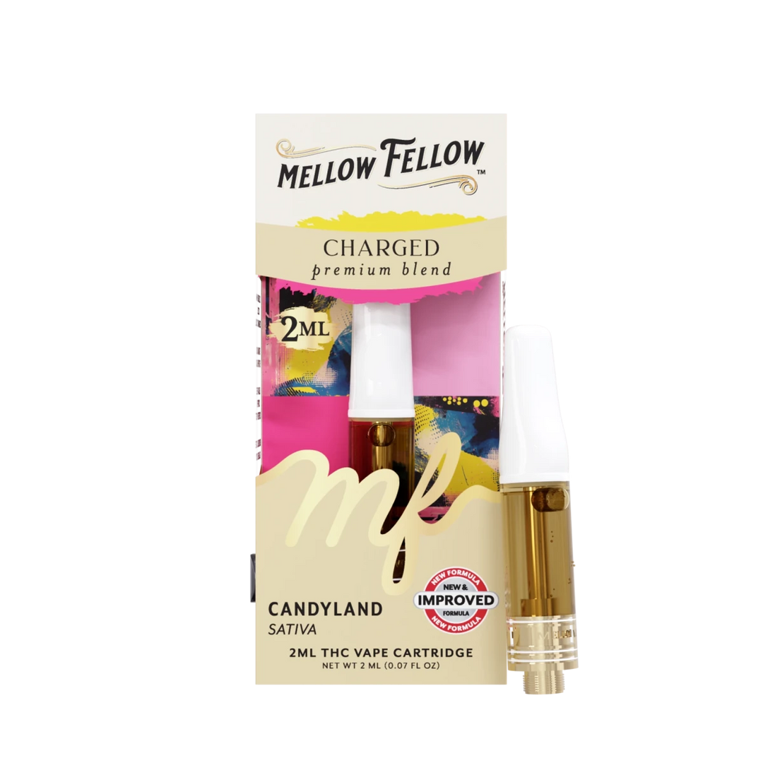Charged Blend 2ml Vape Cartridge - Candyland (Sativa) - Mellow Fellow