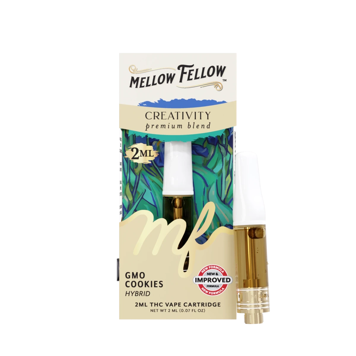 Creativity Blend 2ml Vape Cartridge - GMO Cookies (Hybrid) - Mellow Fellow Creativity Blend 2ml Vape Cartridge - GMO Cookies (Hybrid) - Mellow Fellow