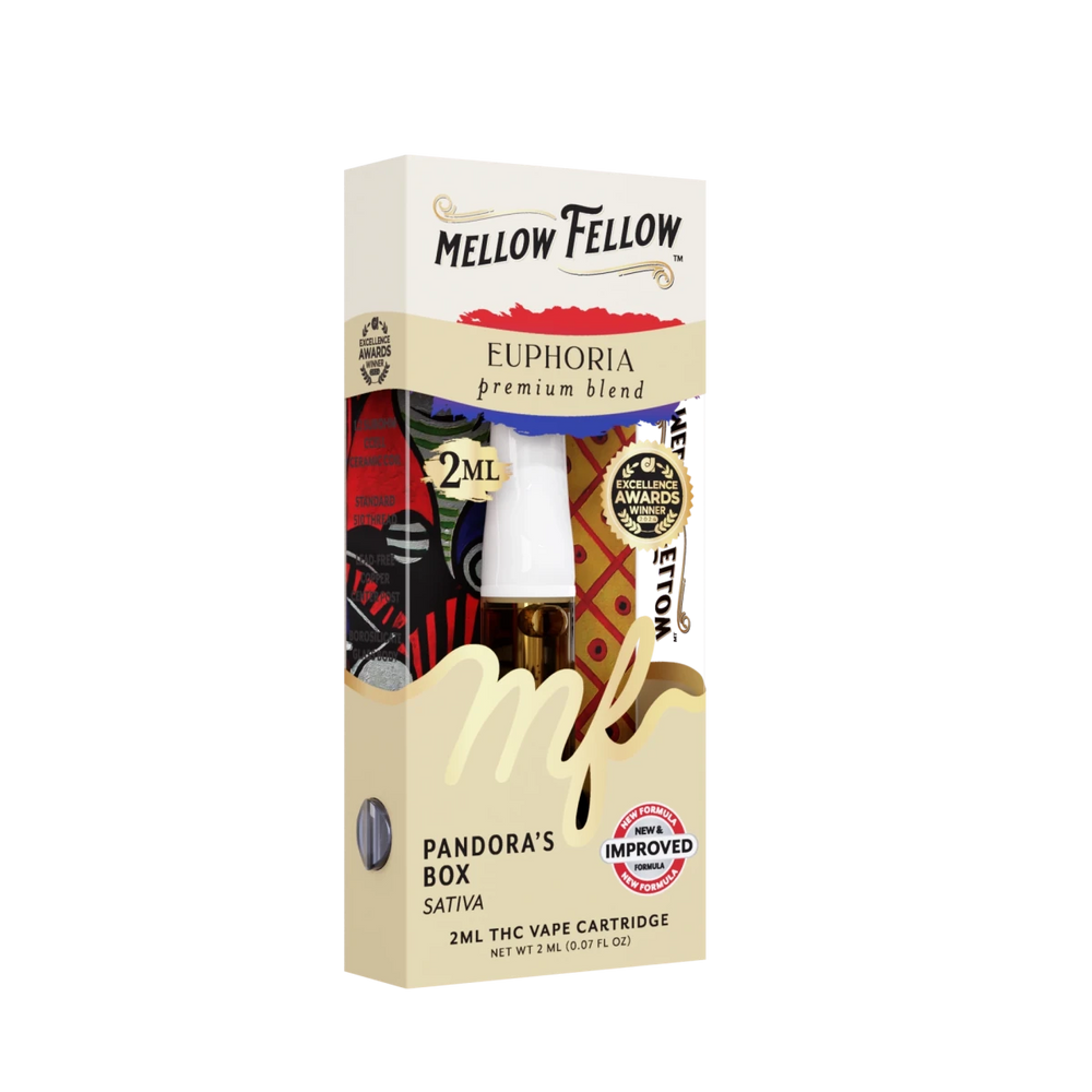 Euphoria Blend 2ml Vape Cartridge - Pandora's Box (Sativa) - Mellow Fellow