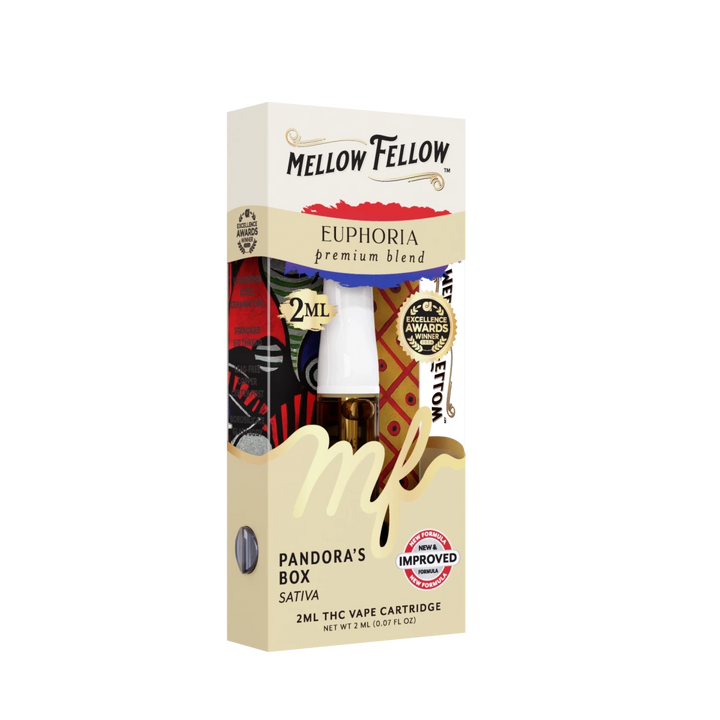 Euphoria Blend 2ml Vape Cartridge - Pandora's Box (Sativa) - Mellow Fellow