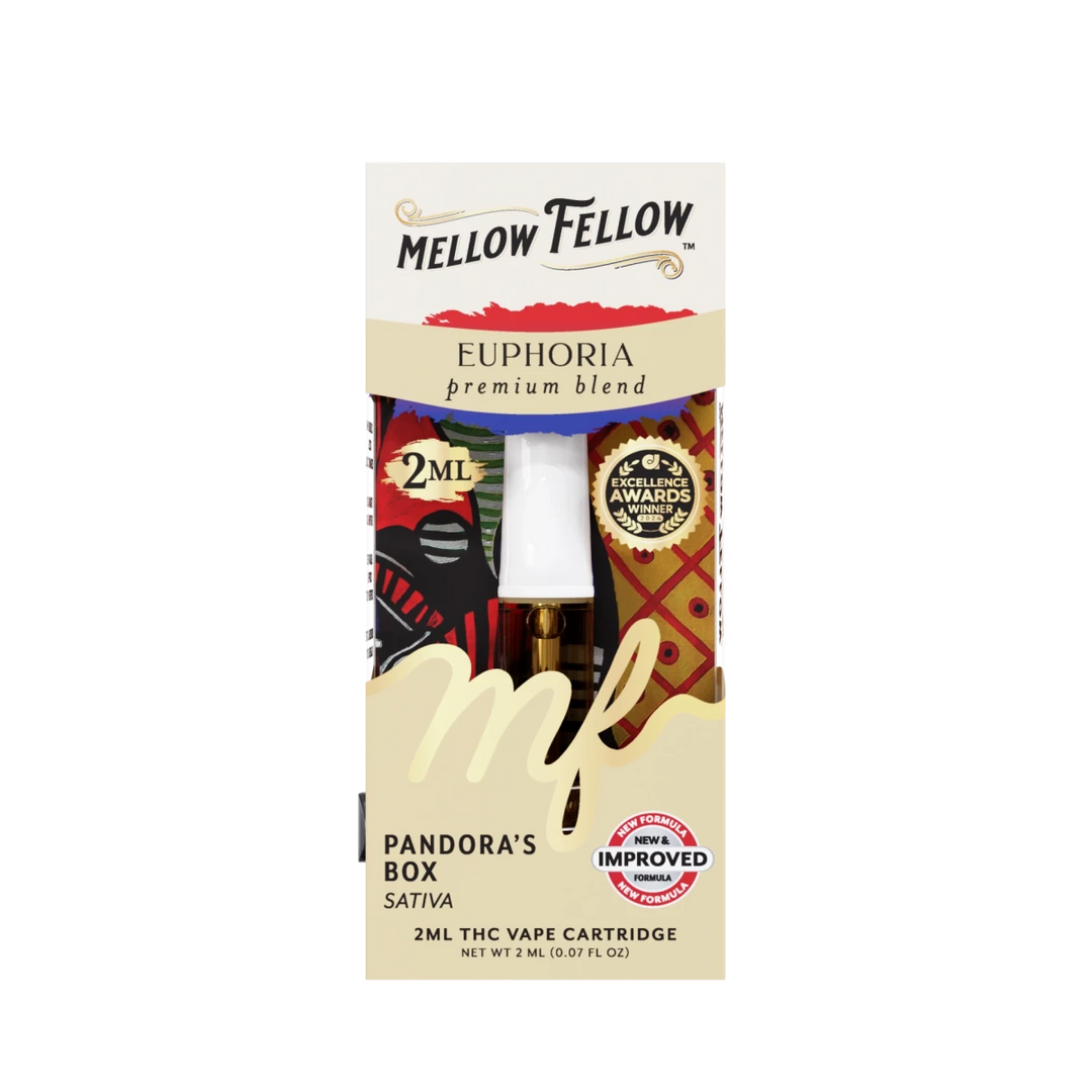 Euphoria Blend 2ml Vape Cartridge - Pandora's Box (Sativa) - Mellow Fellow