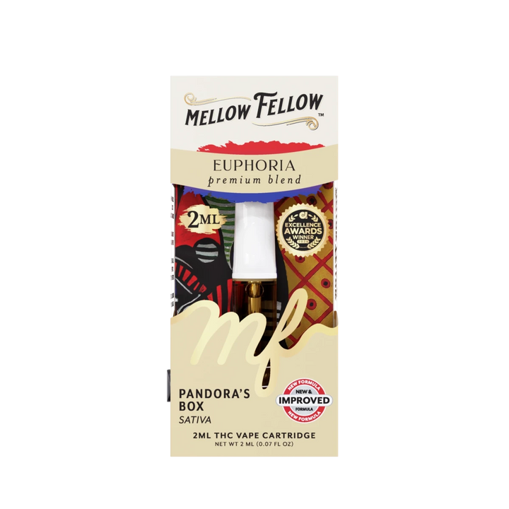 Euphoria Blend 2ml Vape Cartridge - Pandora's Box (Sativa) - Mellow Fellow