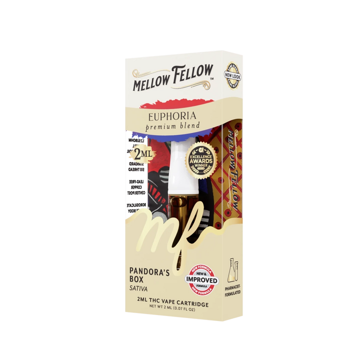 Euphoria Blend 2ml Vape Cartridge - Pandora's Box (Sativa) - Mellow Fellow