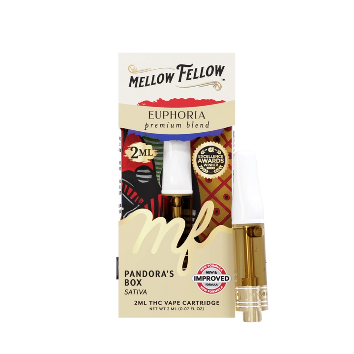 Euphoria Blend 2ml Vape Cartridge - Pandora's Box (Sativa) - Mellow Fellow