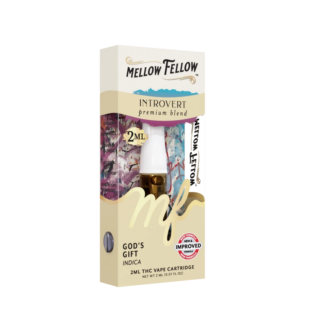 Introvert Blend 2ml Vape Cartridge - God's Gift (Indica) - Mellow Fellow
