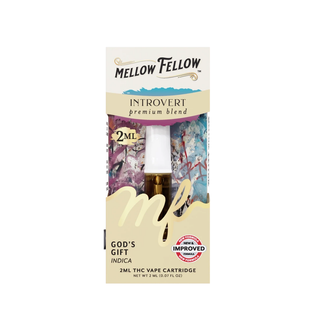 Introvert Blend 2ml Vape Cartridge - God's Gift (Indica) - Mellow Fellow