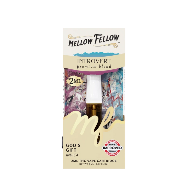 Introvert Blend 2ml Vape Cartridge - God's Gift (Indica) - Mellow Fellow