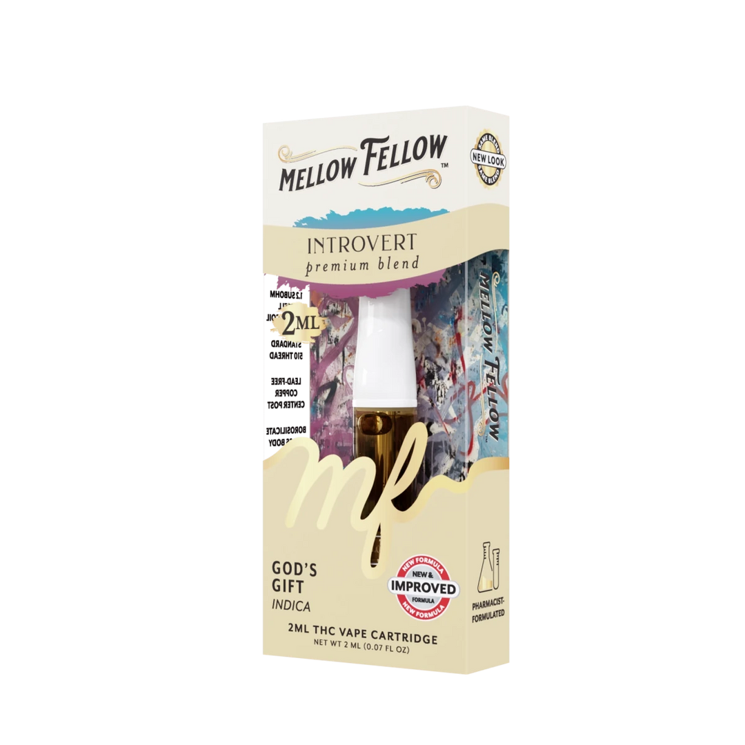 Introvert Blend 2ml Vape Cartridge - God's Gift (Indica) - Mellow Fellow