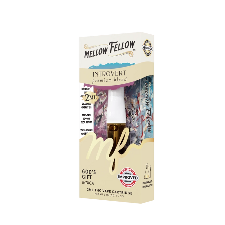 Introvert Blend 2ml Vape Cartridge - God's Gift (Indica) - Mellow Fellow