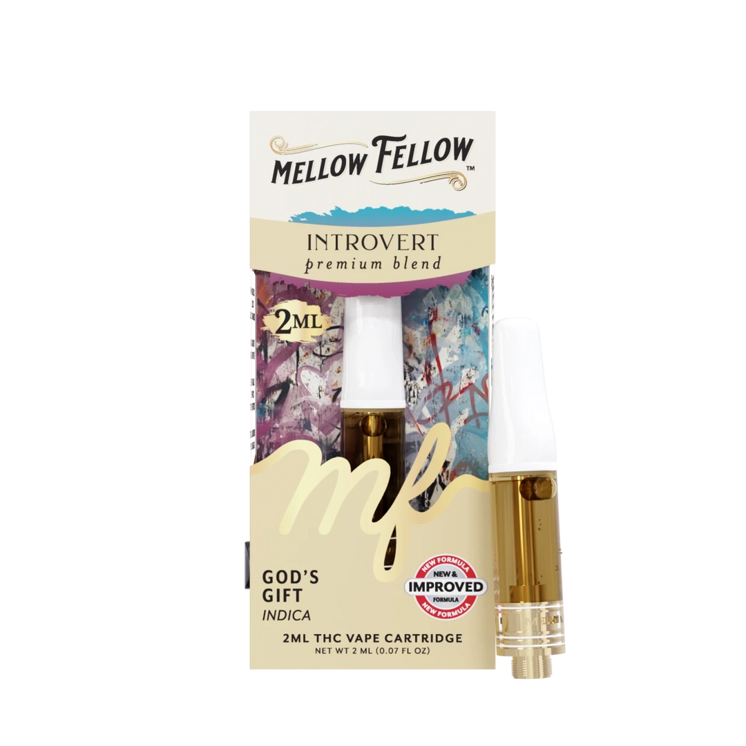 Introvert Blend 2ml Vape Cartridge - God's Gift (Indica) - Mellow Fellow