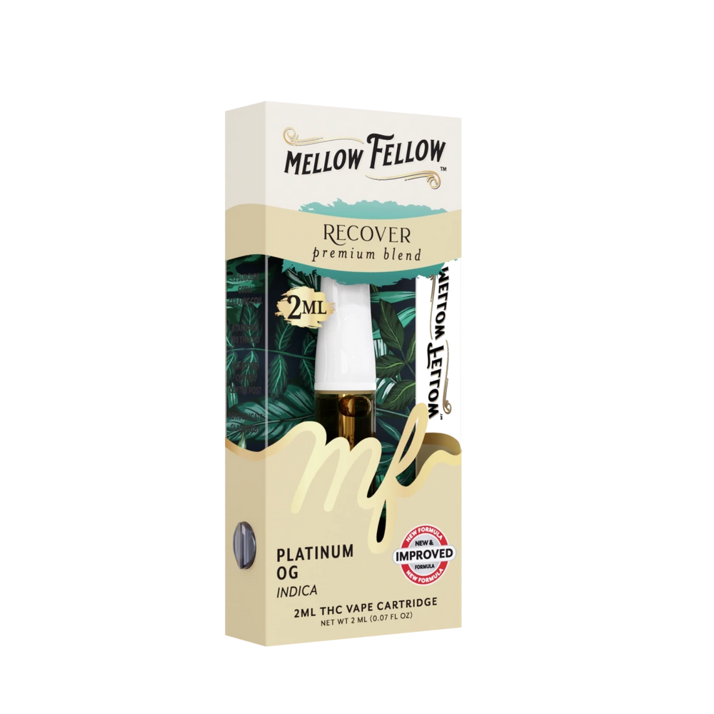 Recover Blend 2ml Vape Cartridge - Platinum OG (Indica) - Mellow Fellow
