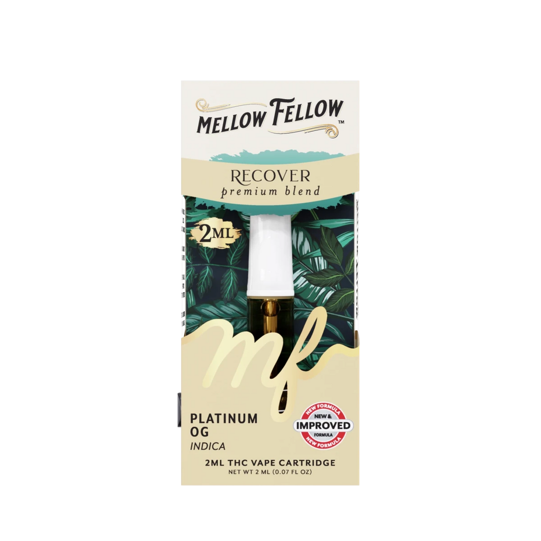 Recover Blend 2ml Vape Cartridge - Platinum OG (Indica) - Mellow Fellow