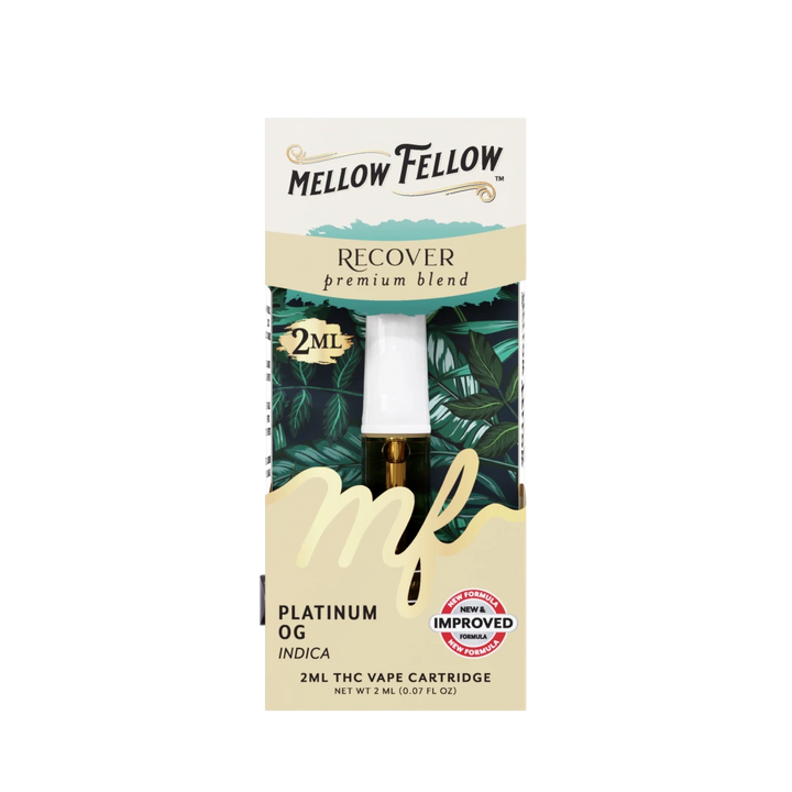 Recover Blend 2ml Vape Cartridge - Platinum OG (Indica) - Mellow Fellow