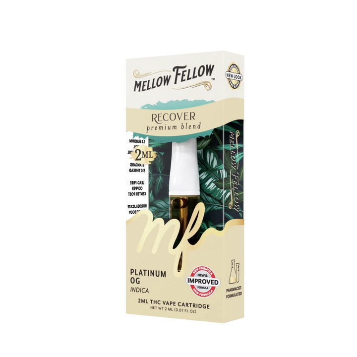 Recover Blend 2ml Vape Cartridge - Platinum OG (Indica) - Mellow Fellow