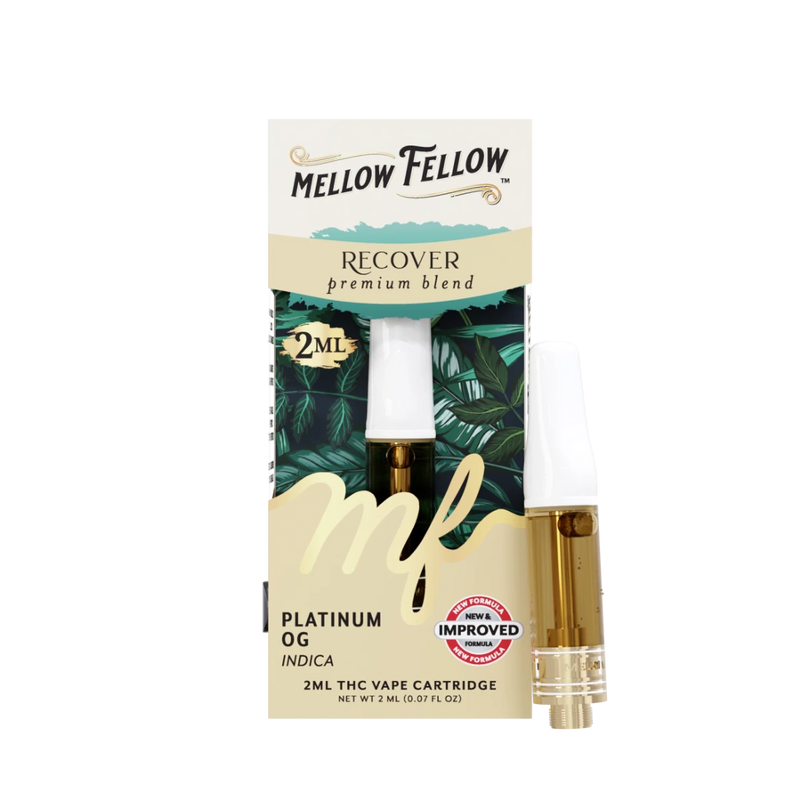 Recover Blend 2ml Vape Cartridge - Platinum OG (Indica) - Mellow Fellow