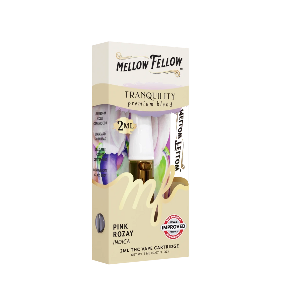 Tranquility Blend 2ml Vape Cartridge - Pink Rozay (Indica) - Mellow Fellow