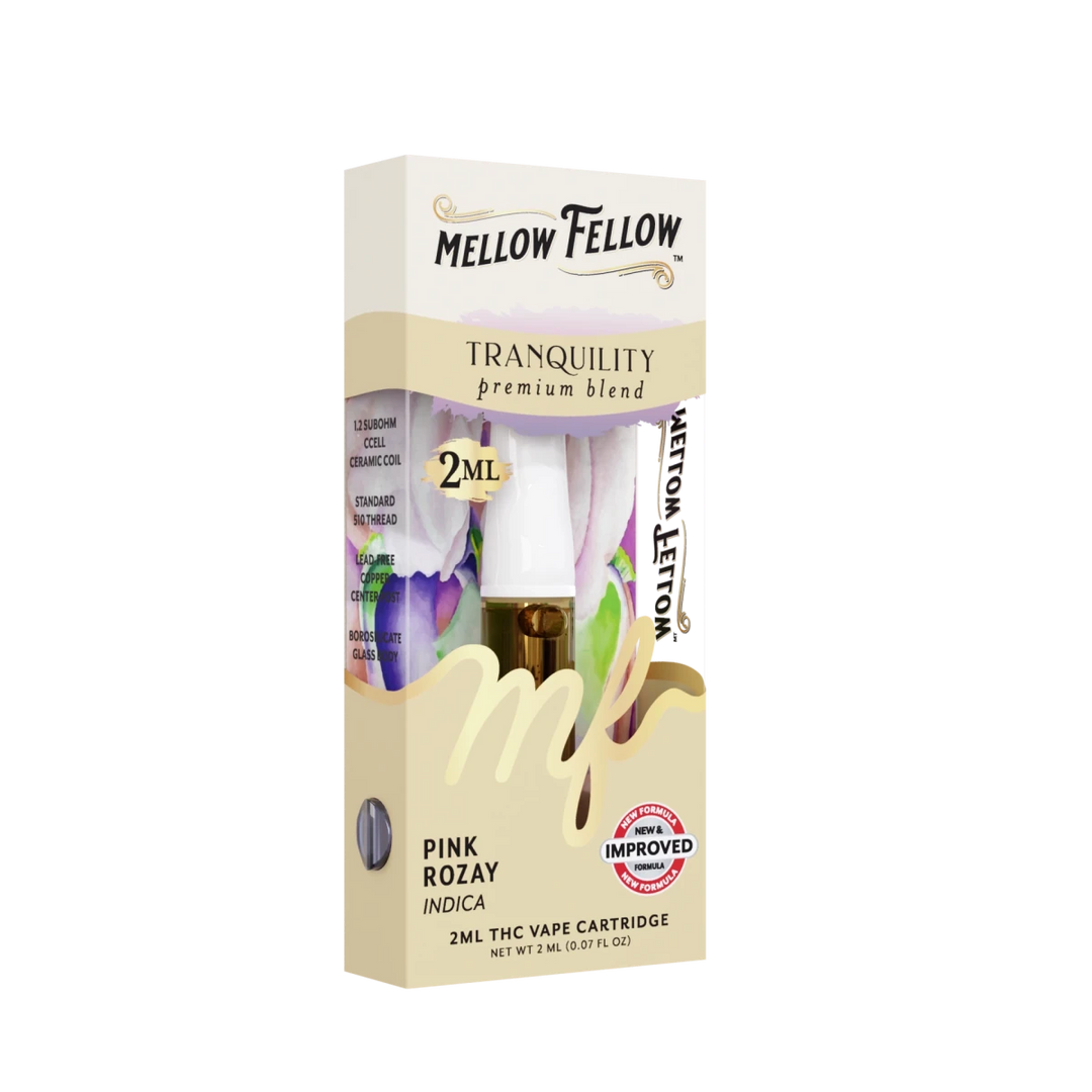 Tranquility Blend 2ml Vape Cartridge - Pink Rozay (Indica) - Mellow Fellow
