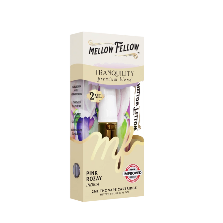 Tranquility Blend 2ml Vape Cartridge - Pink Rozay (Indica) - Mellow Fellow