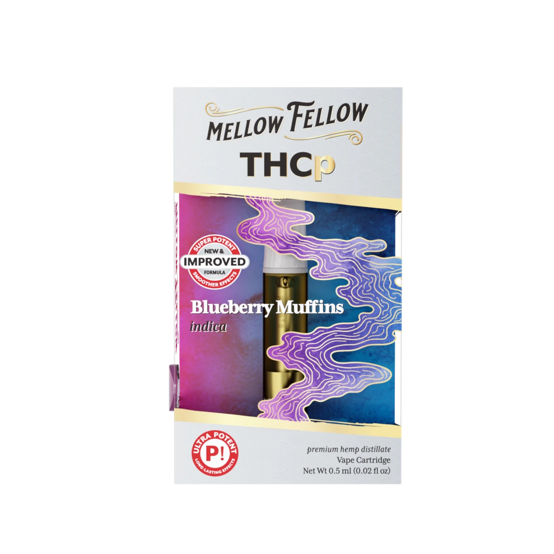 THCp 0.5ml Vape Cartridge - Blueberry Muffins (Indica) - Mellow Fellow THCp 0.5ml Vape Cartridge - Blueberry Muffins (Indica) - Mellow Fellow
