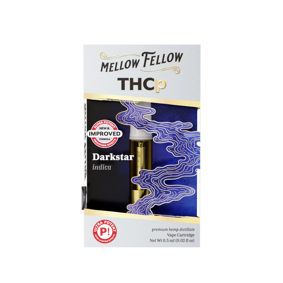 THCp 0.5ml Vape Cartridge - Darkstar (Indica) - Mellow Fellow