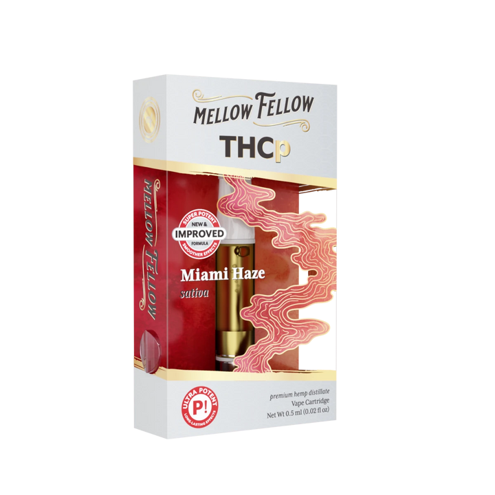 THCp 0.5ml Vape Cartridge - Miami Haze (Sativa) - Mellow Fellow