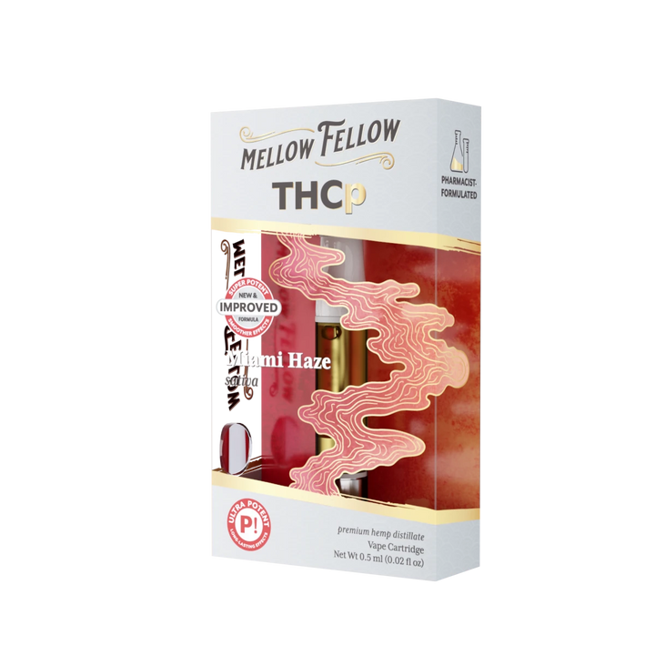 THCp 0.5ml Vape Cartridge - Miami Haze (Sativa) - Mellow Fellow