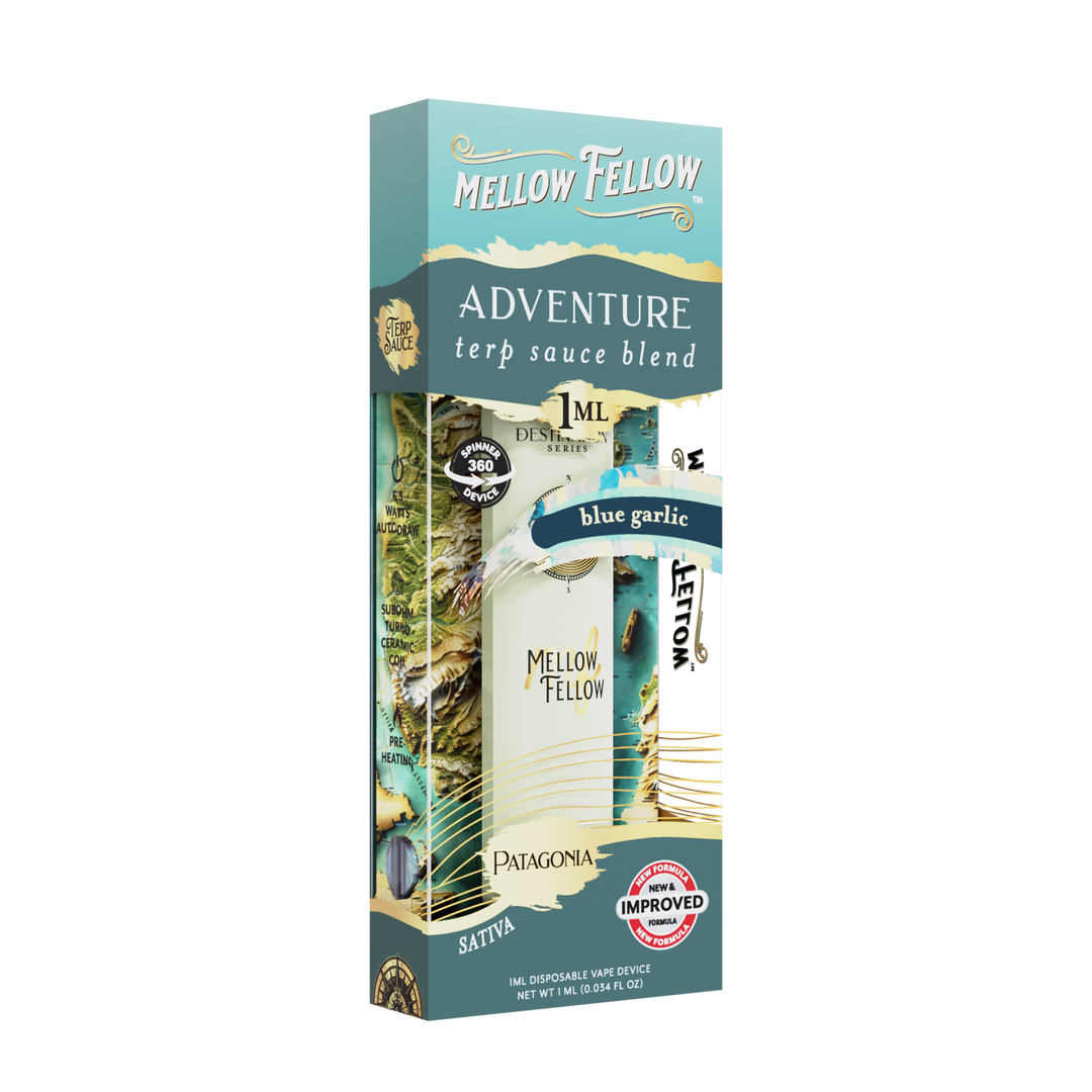 Adventure Blend - Terp Sauce 1ml Disposable Spinner Vape - Blue Garlic (Sativa)