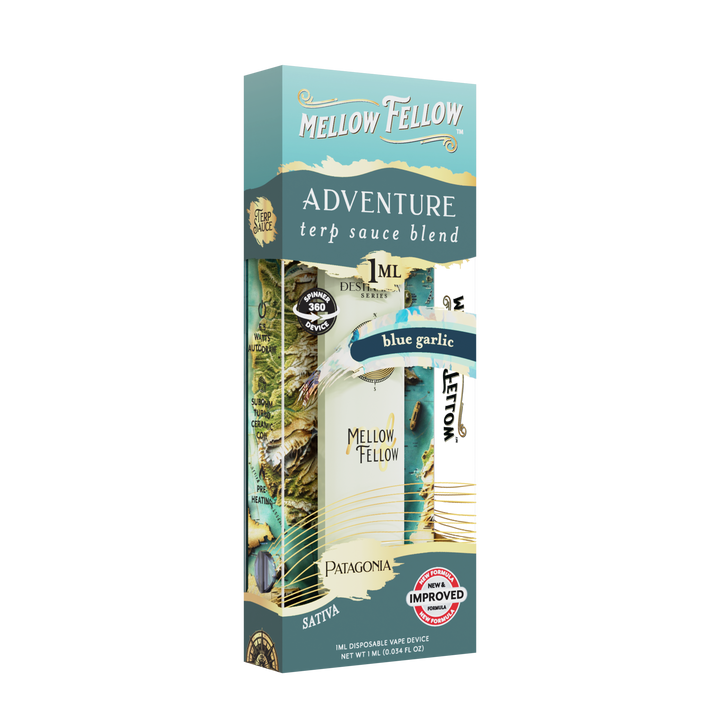 Adventure Blend - Terp Sauce 1ml Disposable Spinner Vape - Blue Garlic (Sativa)