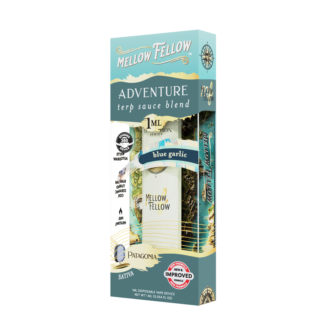 Adventure Blend - Terp Sauce 1ml Disposable Spinner Vape - Blue Garlic (Sativa)