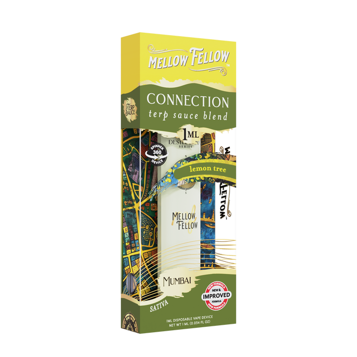 Connection Blend - Terp Sauce 1ml Disposable Spinner Vape - Lemon Tree (Sativa)