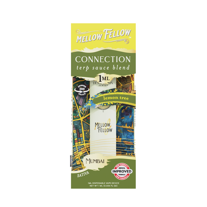 Connection Blend - Terp Sauce 1ml Disposable Spinner Vape - Lemon Tree (Sativa)