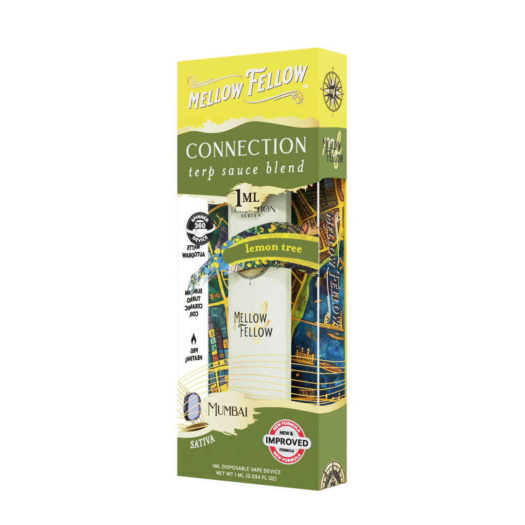 Connection Blend - Terp Sauce 1ml Disposable Spinner Vape - Lemon Tree (Sativa)
