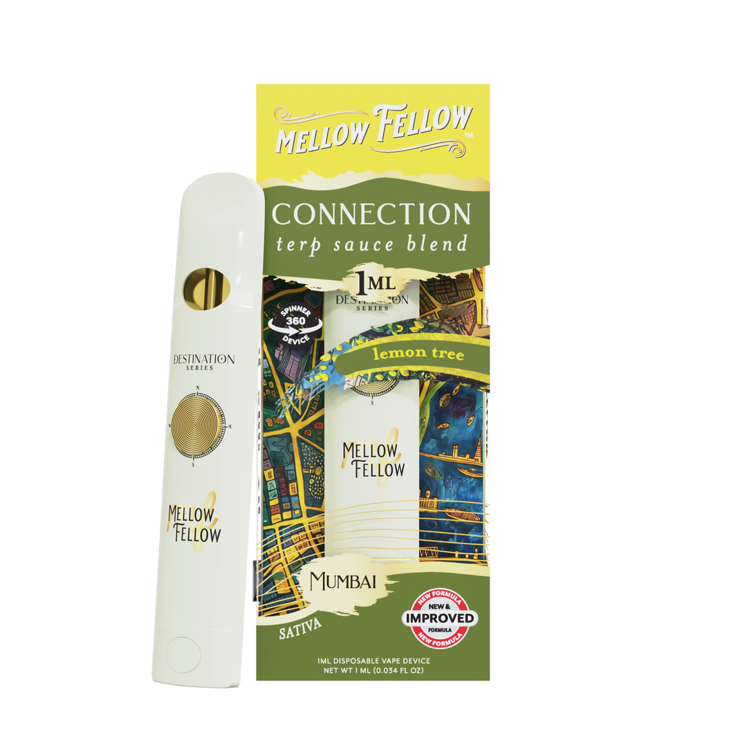 Connection Blend - Terp Sauce 1ml Disposable Spinner Vape - Lemon Tree (Sativa)