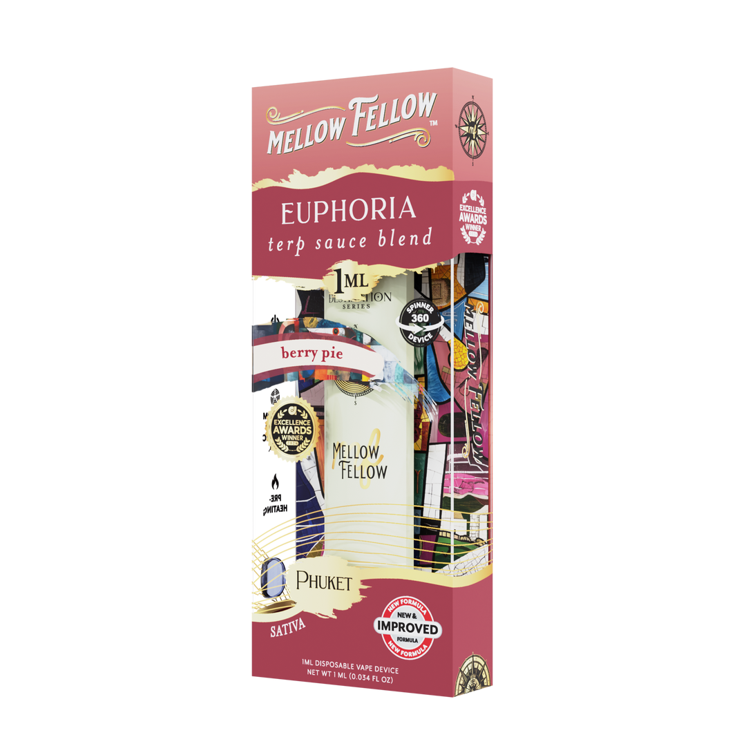 Euphoria Blend - Terp Sauce 1ml Disposable Spinner Vape - Berry Pie (Sativa)