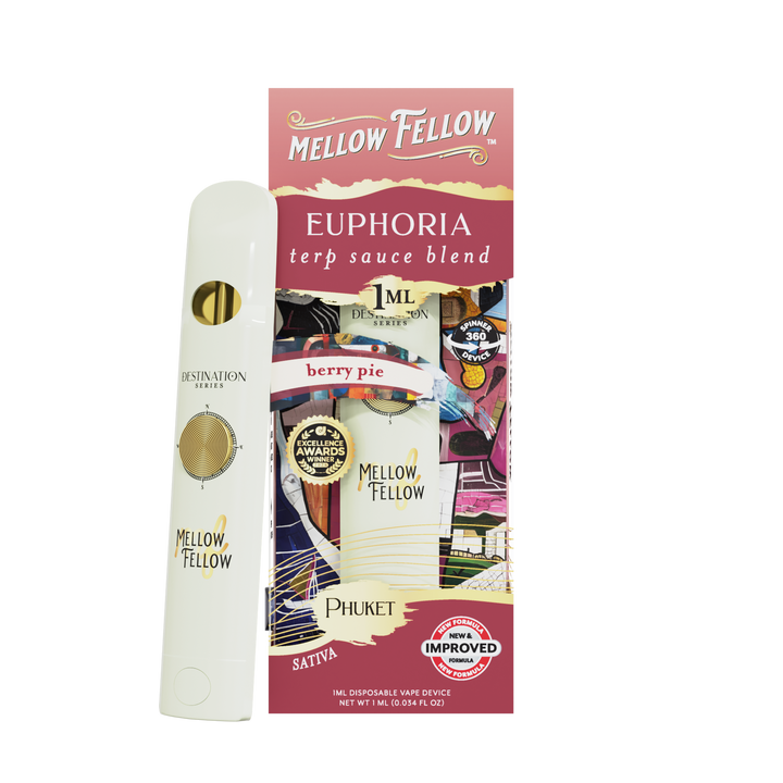 Euphoria Blend - Terp Sauce 1ml Disposable Spinner Vape - Berry Pie (Sativa)