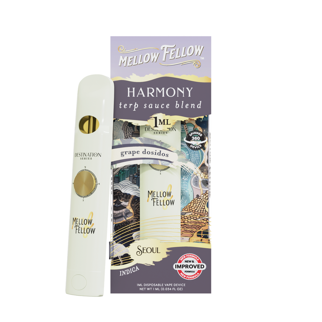 Harmony Blend - Terp Sauce 1ml Disposable Spinner Vape - Grape Dosidos (Indica)