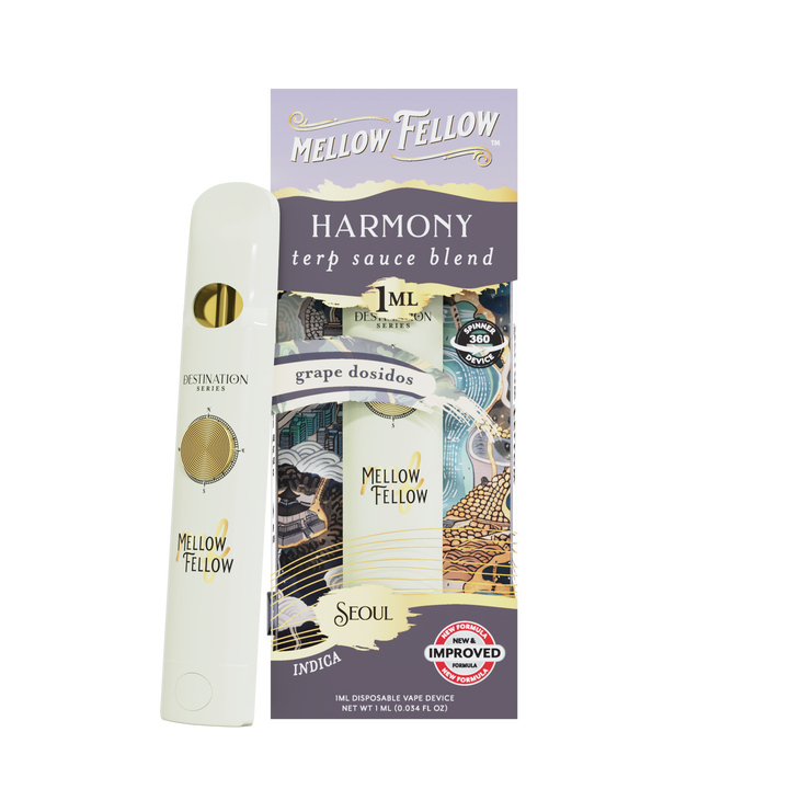 Harmony Blend - Terp Sauce 1ml Disposable Spinner Vape - Grape Dosidos (Indica)