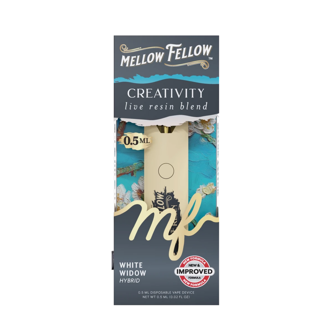 Creativity Blend 0.5ml Live Resin Disposable Vape - White Widow (Hybrid) - Mellow Fellow