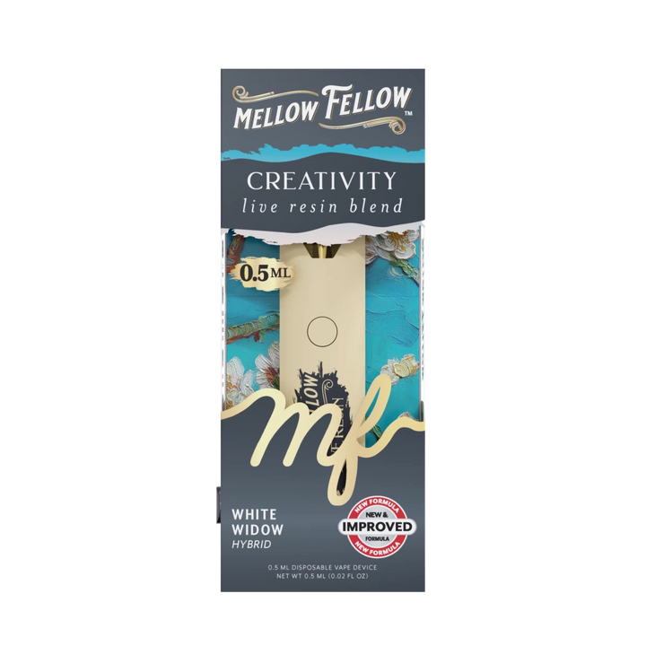 Creativity Blend 0.5ml Live Resin Disposable Vape - White Widow (Hybrid) - Mellow Fellow