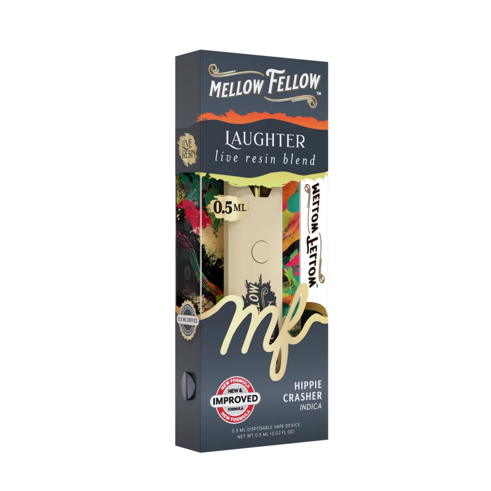Laughter Blend 0.5ml Live Resin Disposable Vape - Hippie Crasher (Indica) - Mellow Fellow