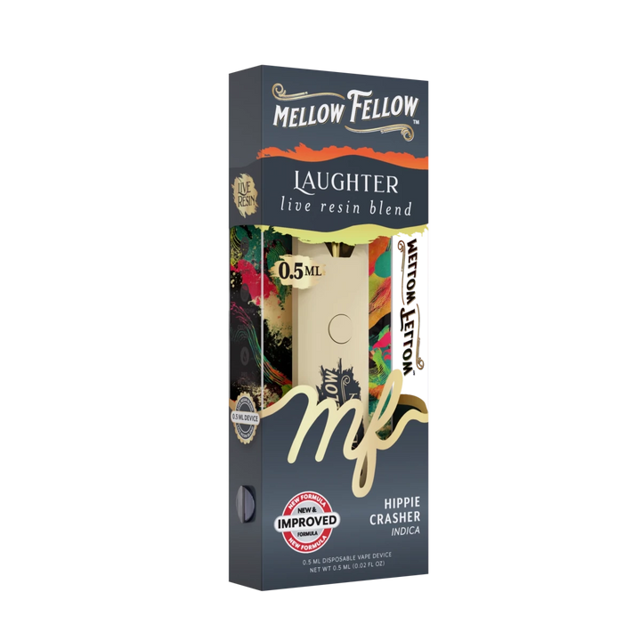 Laughter Blend 0.5ml Live Resin Disposable Vape - Hippie Crasher (Indica) - Mellow Fellow