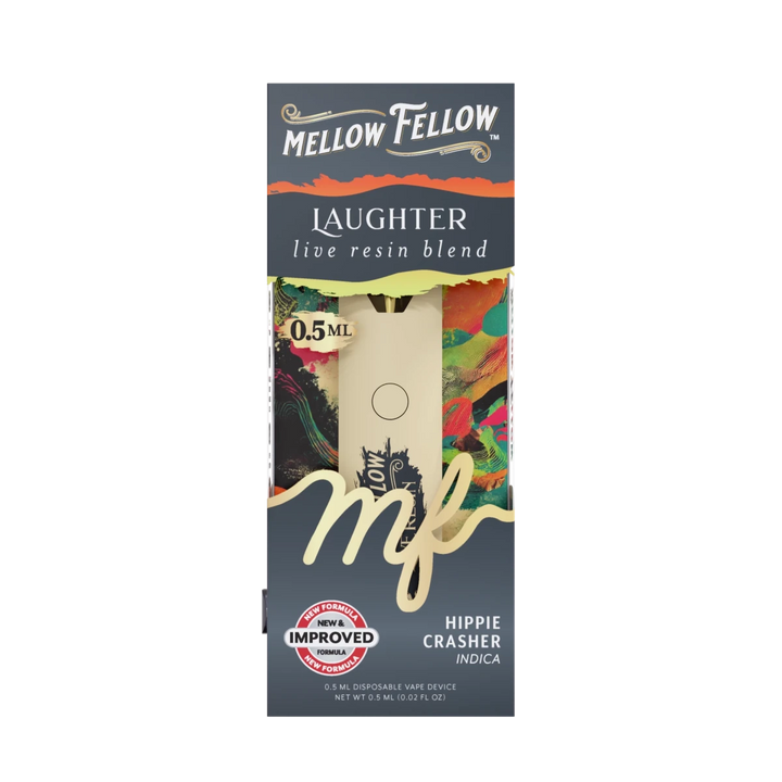 Laughter Blend 0.5ml Live Resin Disposable Vape - Hippie Crasher (Indica) - Mellow Fellow