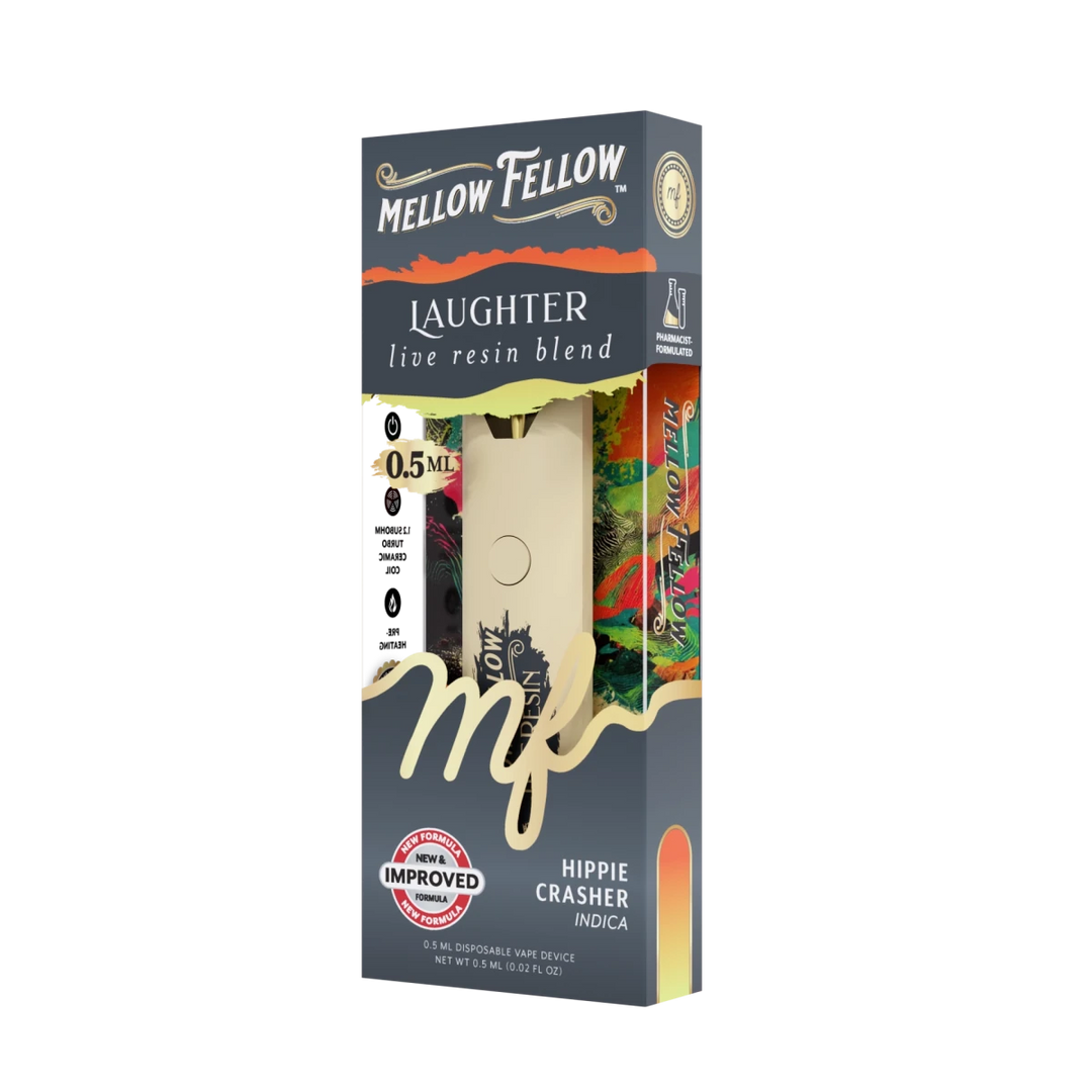 Laughter Blend 0.5ml Live Resin Disposable Vape - Hippie Crasher (Indica) - Mellow Fellow