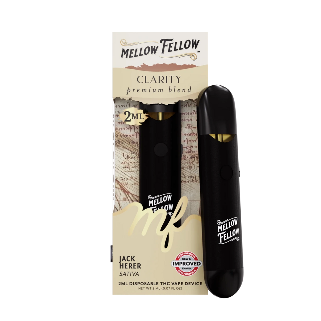 Clarity Blend 2ml Disposable Vape - Jack Herer (Sativa) - Mellow Fellow Clarity Blend 2ml Disposable Vape - Jack Herer (Sativa) - Mellow Fellow
