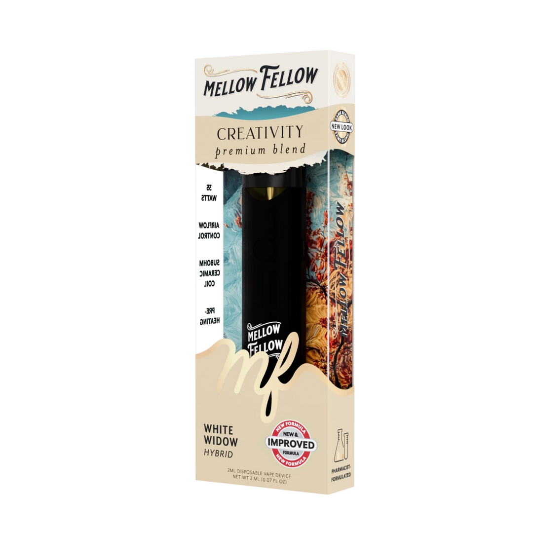 Creativity Blend 2ml Disposable Vape - White Widow (Hybrid) Mellow Fellow Creativity Blend 2ml Disposable Vape - White Widow (Hybrid) Mellow Fellow