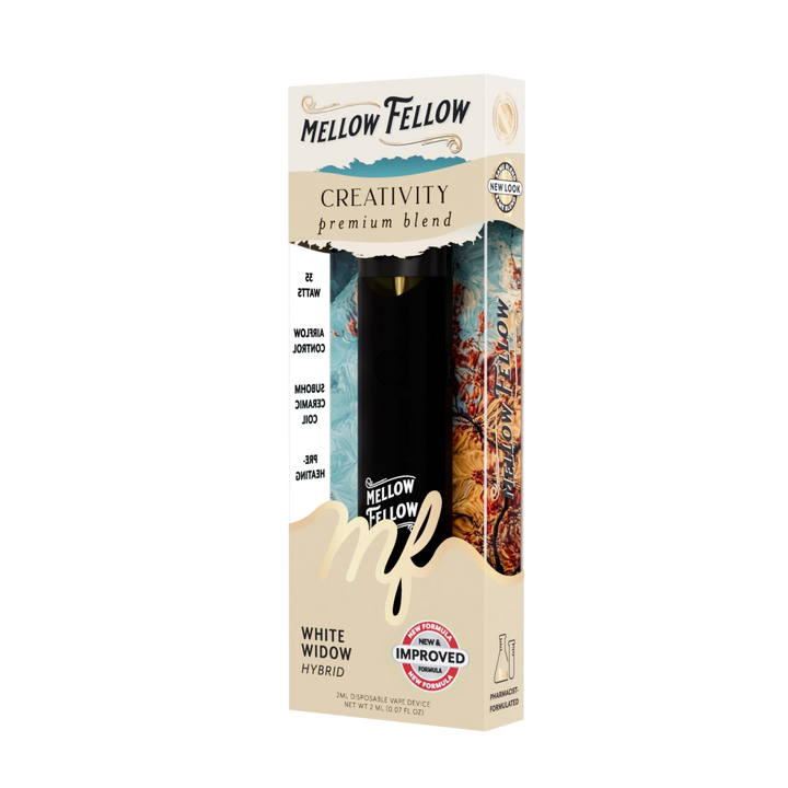 Creativity Blend 2ml Disposable Vape - White Widow (Hybrid) Mellow Fellow Creativity Blend 2ml Disposable Vape - White Widow (Hybrid) Mellow Fellow