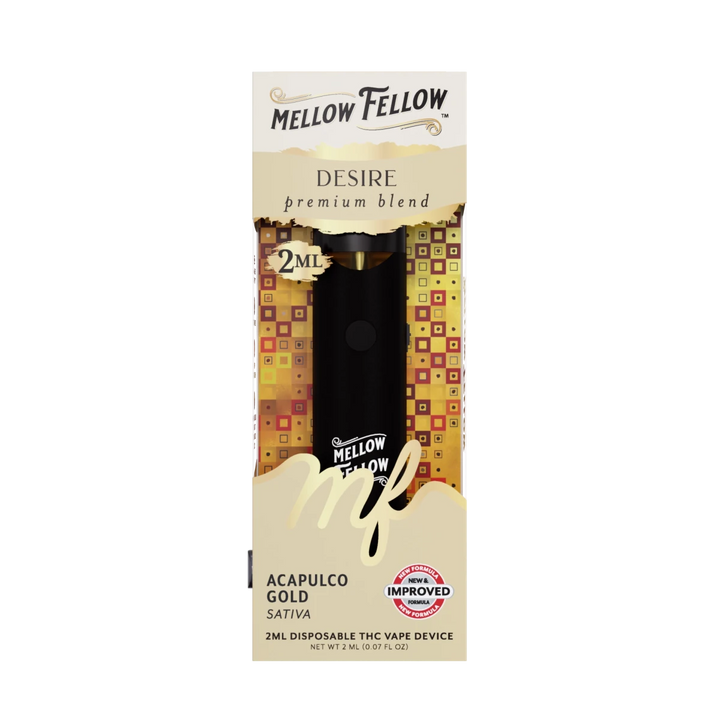 Desire Blend 2ml Disposable Vape - Acapulco Gold (Sativa) - Mellow Fellow