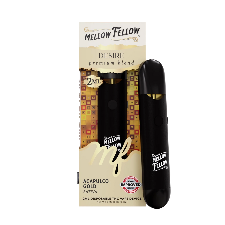 Desire Blend 2ml Disposable Vape - Acapulco Gold (Sativa) - Mellow Fellow