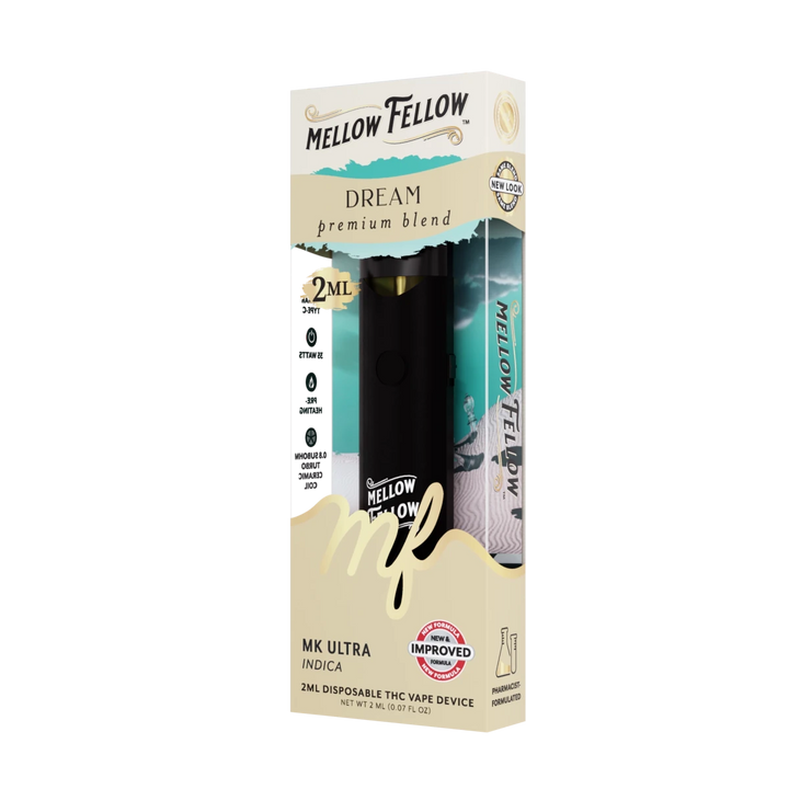 Dream Blend 2ml Disposable Vape - MK Ultra (Indica) - Mellow Fellow Dream Blend 2ml Disposable Vape - MK Ultra (Indica) - Mellow Fellow